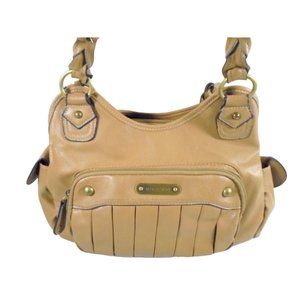 Rosetti Tan Faux Leather Purse Crossbody Handbag Satchel Organizer Pockets